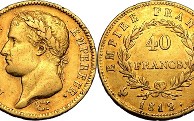 France Napoleon I 1812 A Gold 40 Francs