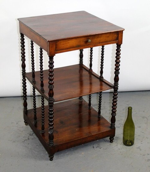 French tiered barley twist etagere side table