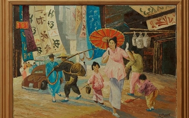 G. J. Bassani, "Oriental Scene," 20th c., signed lower