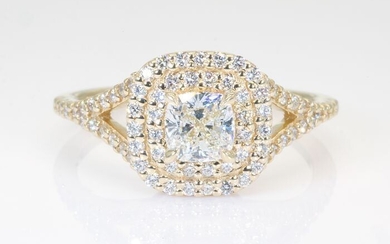 GIA CERTIFICATE--- - 18 kt. Yellow gold - Ring - 0.50 ct Diamond - Diamonds