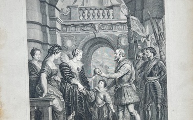 Gérard Edelinck after Peter Paul Rubens - Henri IV conferring the Regency to Marie de' Medici