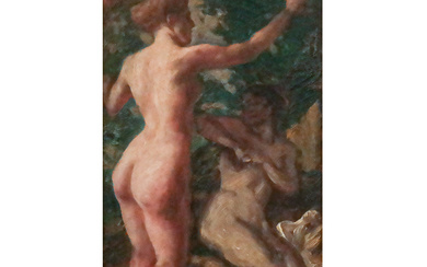 German School: "Two Nudes" - Painting