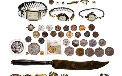 Gold and Silver Coin and Token Assortment