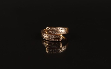 Gold and diamond ring, finger 53, gross weight 6 g...