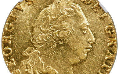 Great Britain: , George III gold Guinea 1795 MS63 NGC,...