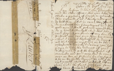 Great Britain John Lauderdale 1710 (March) ALS "Letter to Capt. Bruce" writing "I am informed t...