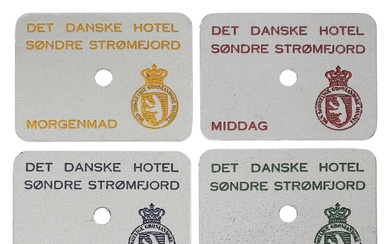 Greenland, The Danish Hotel Søndre Strømfjord, food tokens, 4 pcs, complete 2nd...
