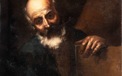 Gregorio Preti (attribuito a) (Taverna 1603-Roma 1672) Uomo barbuto con libro...