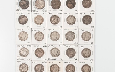 Group of Capped Bust, Seated Liberty, and Barber Half Dollars