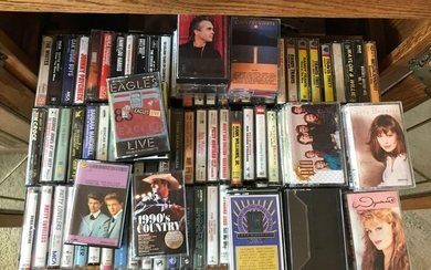 Group of Country Music Cassette Tapes