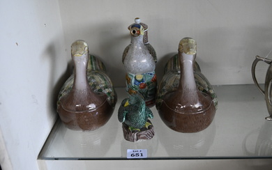 Group of Four Chinese Famille Rose Porcelain Items