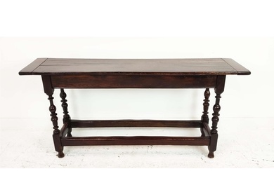 HALL TABLE, early 18th century and later oak with peripheral...