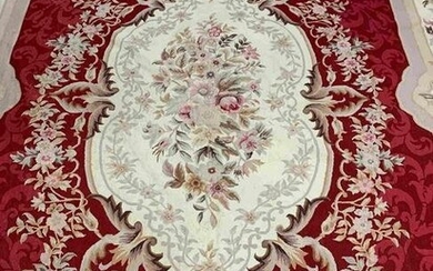 Hand Knotted Needlepoint Rug 11x15 ft