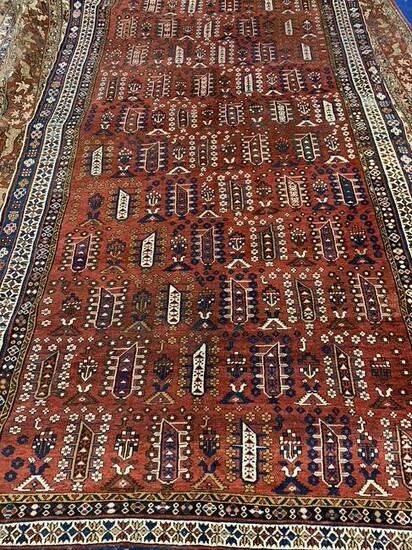 Hand Knotted Shirvan Rug 10.4x3.7 ft. #110