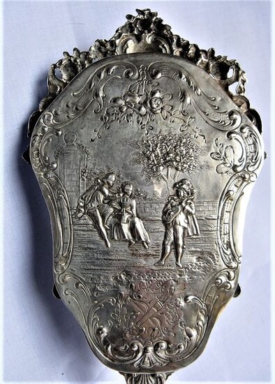 Hand mirror - .833 silver - Europe - Second half 19th century