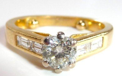 Handcrafted - Ring - 18 kt. Yellow gold Diamond (Natural)