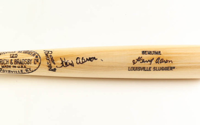 Hank Aaron Signed Rawlings Pro Custom Engraved Player Model Baseball Bat (Fanatics)