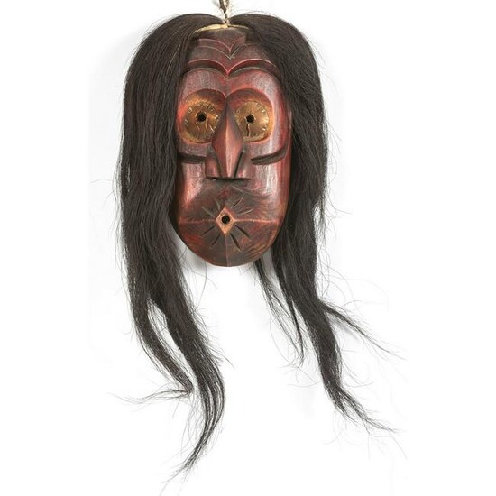 Haudenosaunee Carved Wood "Whistler" Mask