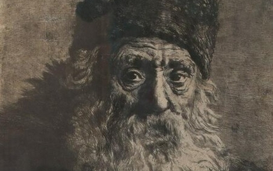 Hermann Struck 1876-1944 (Israeli) Elderly Jew etching