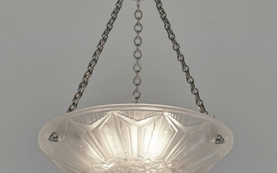 Hettier & Vincent - 1930 Art Deco chandelier Hängelampe - Verreries des Hanots