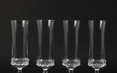INGEBORG LUNDIN. A set of 4 champagne glasses, “Silvia”, Orrefors.
