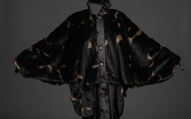 Issey Miyake Faux Fur Padded Coat with Interior Vest, 1980s