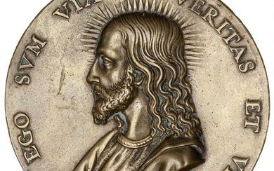 Italy, Christ, AE Medal, after Giovanni Bernardi da Castelbolognese, 1494–1553, 86 mm,...