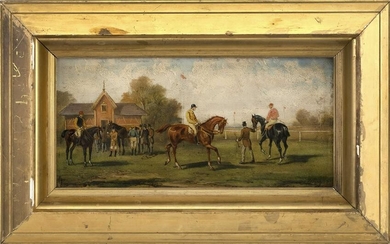 J. WOOG (England, 20th Century), Equestrian scene., Oil