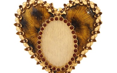JAY STRONGWATER JEWELED HEART SHAPED PICTURE FRAME