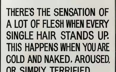 JENNY HOLZER There’s a sensation of a lot of flesh…, 1980-82