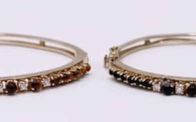 JEWELRY. (2) 14kt Gold Hinged Bracelets.