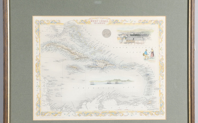 JOHN RAPKIN. A Map of the West India Islands, c. 1860 or later.
