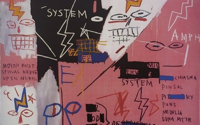 Jean-Michel Basquiat (1960-1988) (after) - "Six Fifty, 1982" - (59x60cm)