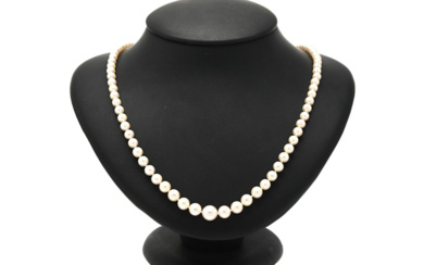 Jewellery Pearl necklace PEARL NECKLACE, cultured pearls, graduated, approx....