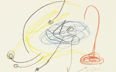 Joan Miro (1893-1983) Colored Pencil Drawing