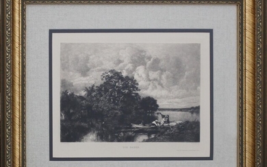 Jules Dupre 1811-1889 Etching with COA