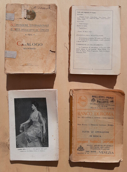 LA BIENNALE DI VENEZIA – Lotto di 4 cataloghi (1910, 1914, 1920, 1922)