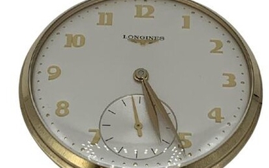 LONGINES 14K YELLOW GOLD OPEN FACE POCKET WATCH