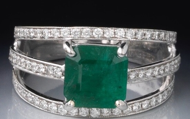 Ladies' Emerald and Diamond Ring, AIGL Report