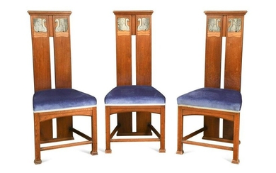 Liberty & Co., a set of three high back side chairs