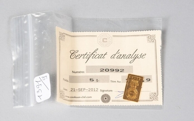 Lingotin en or. Poids: 5 g (Certificat... - Lot 51 - Paris Enchères - Collin du Bocage