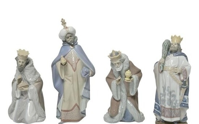 Lladro Four Kings with Original Boxes.