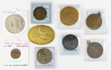 Lot of 9 medals incl. 1/10 and 1 'Europa' 1928...