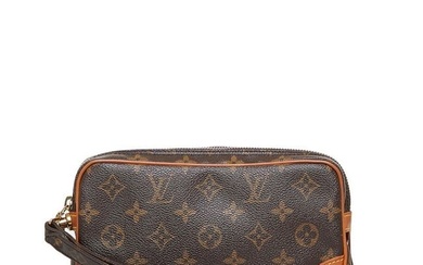 Louis Vuitton Monogram Marly Dragonne PM Second Bag M51827 Brown PVC Leather Ladies LOUIS VUITTON
