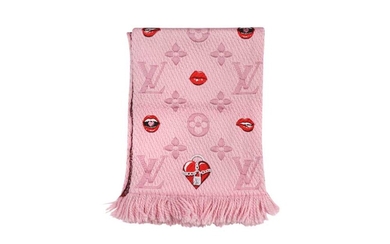 Louis Vuitton Pink Logomania A La Folie Scarf