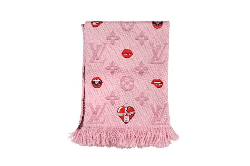 Louis Vuitton Pink Logomania A La Folie Scarf