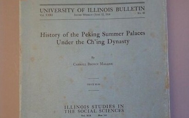 MALONE (Carroll Brown), History of the Peking...