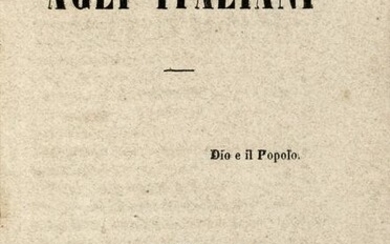 MAZZINI Giuseppe (1805-1872) - Raccolta di opuscoli