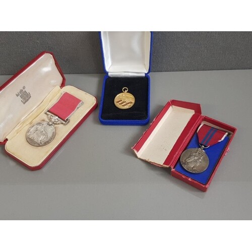 MEDALS GROUP OF THREE ALL BOXED BRITISH EMPIRE MEDALS (ER2) ...