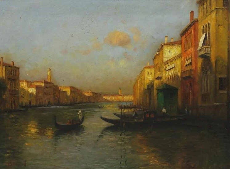 Manner of Antoine Bouvard - Venetian canal with